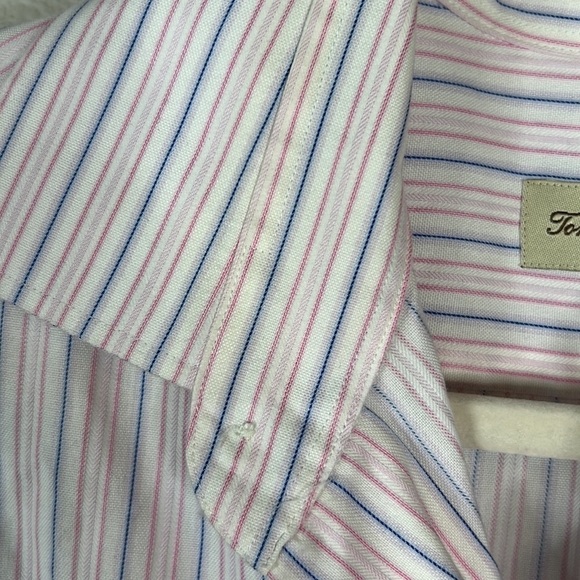Tommy Bahama Striped Business Casual Dress Shirt Top Size 16 32/33 - Picture 7 of 7
